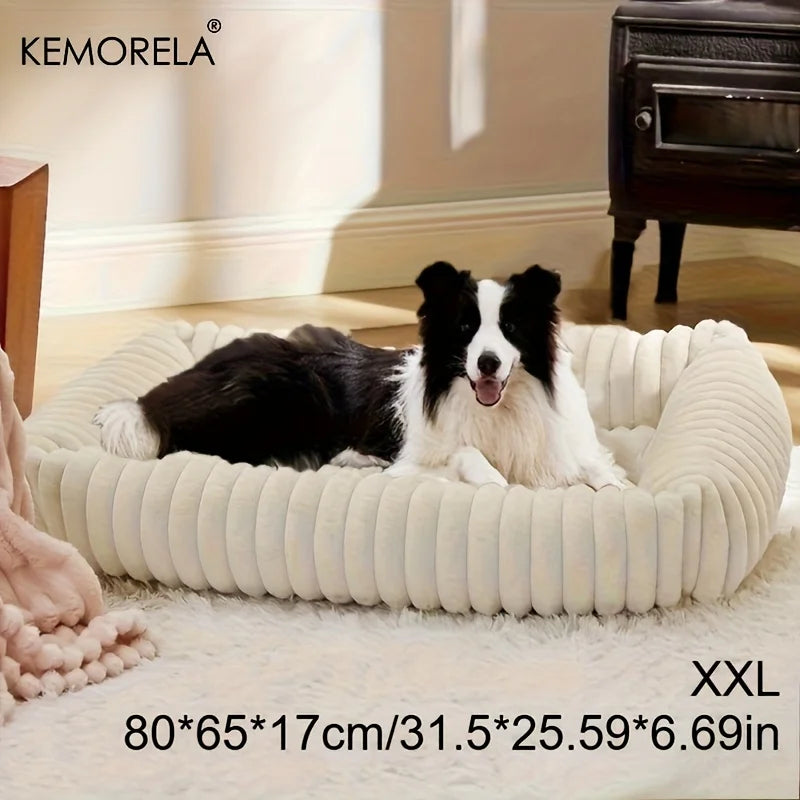Orthopedic Plush Dog Bed – High-Resilience Foam