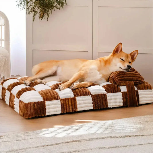 Handmade Plush Dog Bed – Warm Orthopedic Comfort