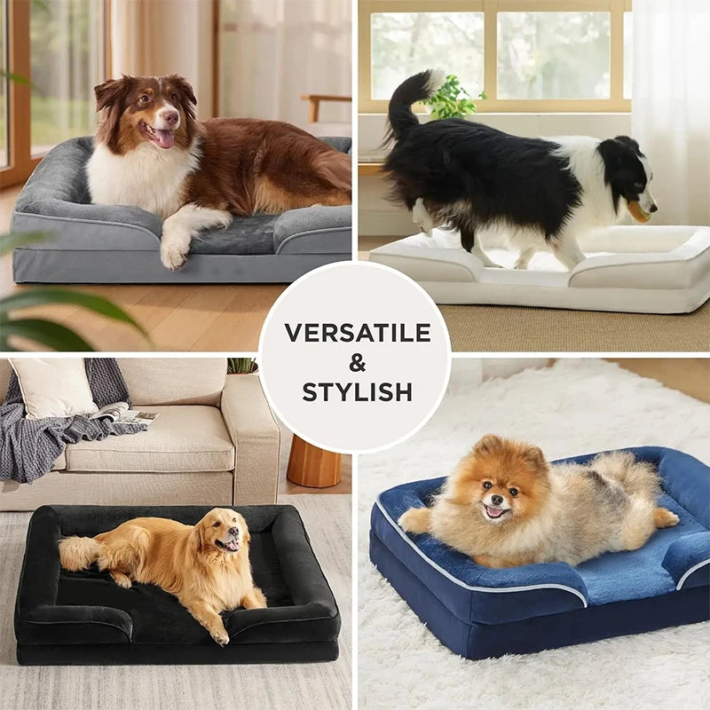 Winter Orthopedic Dog & Cat Bed – Waterproof Washable