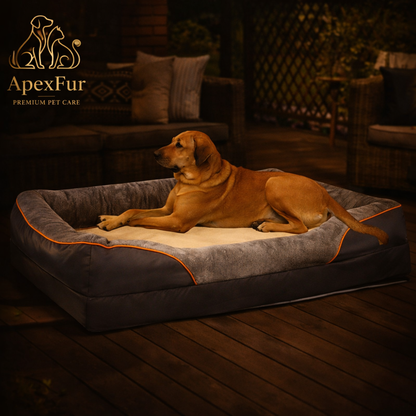 Jumbo Orthopedic Dog Bed – Memory Foam Bolster Sofa