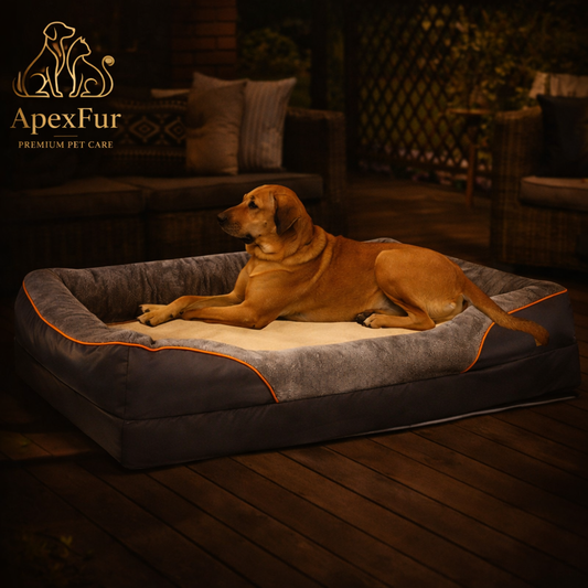 Jumbo Orthopedic Dog Bed – Memory Foam Bolster Sofa