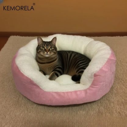 Plush Orthopedic Cat & Dog Bed with Backrest