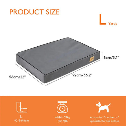 Jumbo Dog Bed – Memory Foam with Washable Waterproof Cover