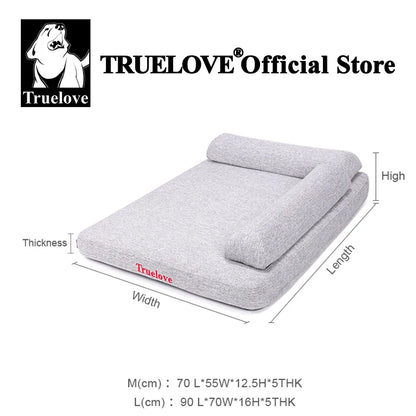 Truelove Orthopedic Pet Bed – Memory Foam with Linen Cover
