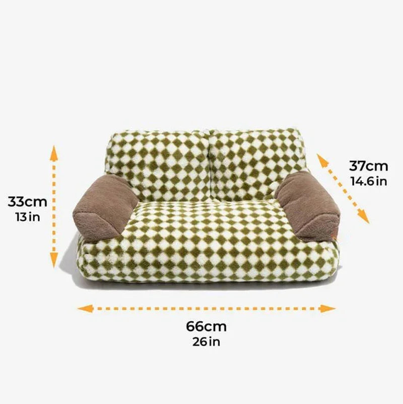 Winter Plush Cat & Dog Bed – Orthopedic Cushion Sofa
