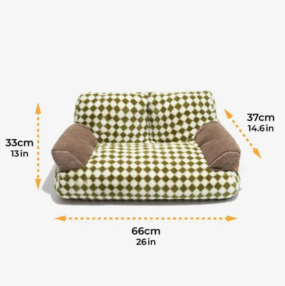 Winter Plush Cat & Dog Bed – Orthopedic Cushion Sofa