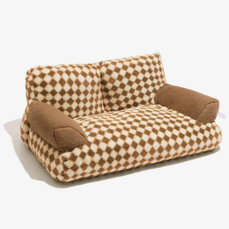 Winter Plush Cat & Dog Bed – Orthopedic Cushion Sofa