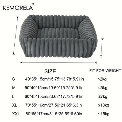 Orthopedic Plush Dog Bed – High-Resilience Foam