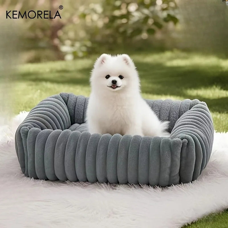Orthopedic Plush Dog Bed – High-Resilience Foam