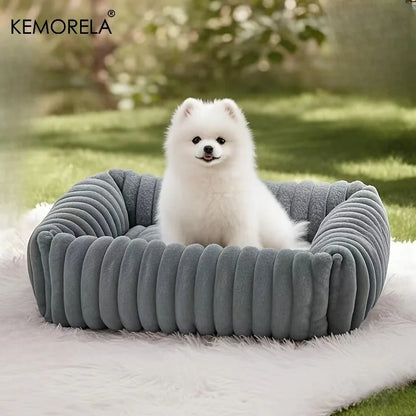 Orthopedic Plush Dog Bed – High-Resilience Foam