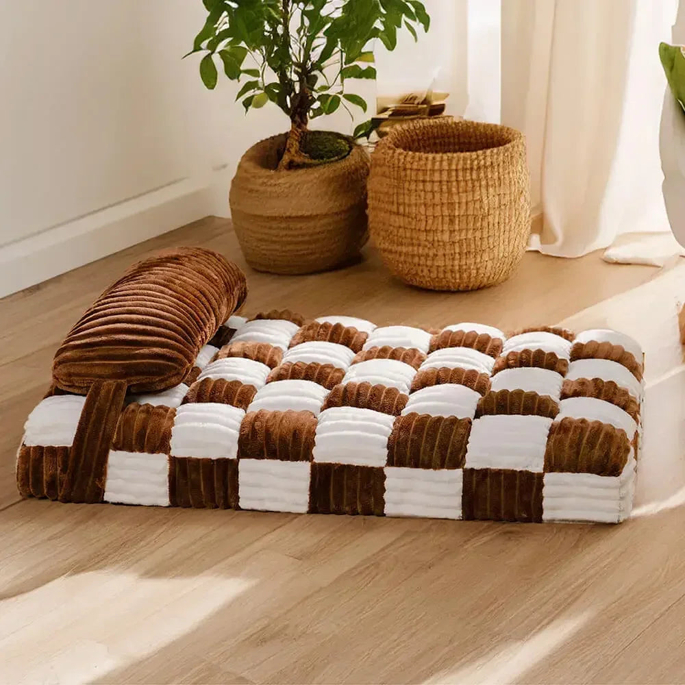 Handmade Plush Dog Bed – Warm Orthopedic Comfort