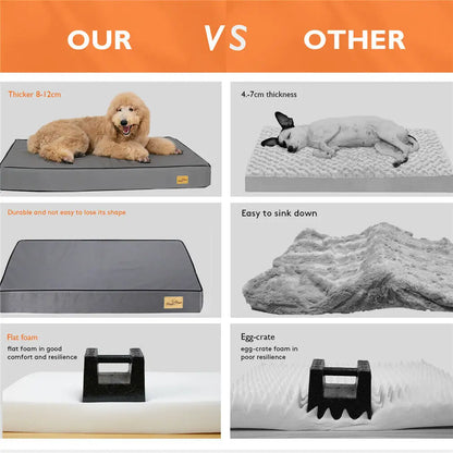Jumbo Dog Bed – Memory Foam with Washable Waterproof Cover