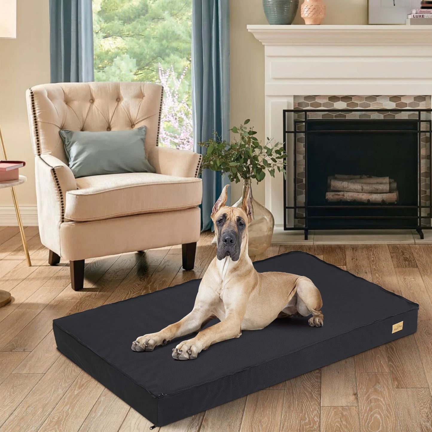 Jumbo Dog Bed – Memory Foam with Washable Waterproof Cover