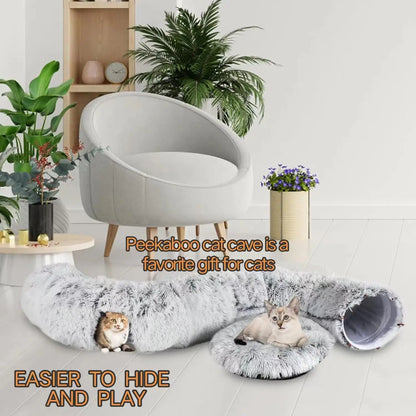 Cat Tunnel Bed – Round Donut Hideaway