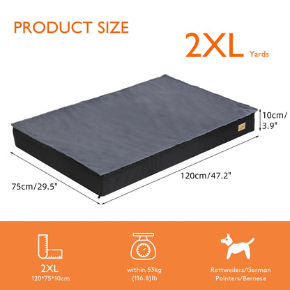 Jumbo Dog Bed – Memory Foam with Washable Waterproof Cover