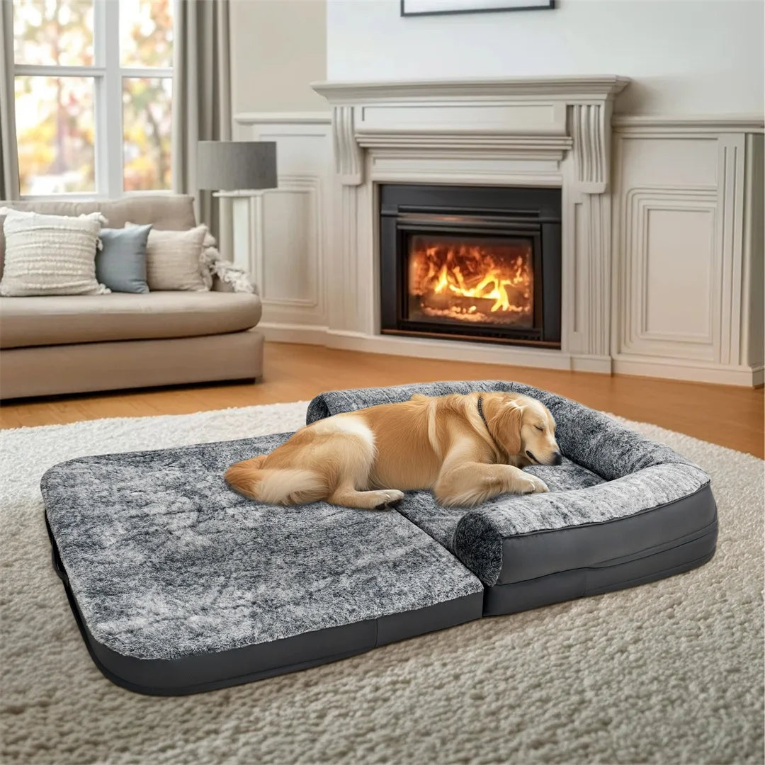 Giant Human-Size Dog Bed – 180cm Foldable Orthopedic