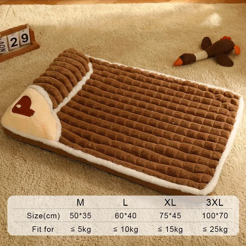 Pet Dog Bed Mat – Detachable Soft House for All Sizes