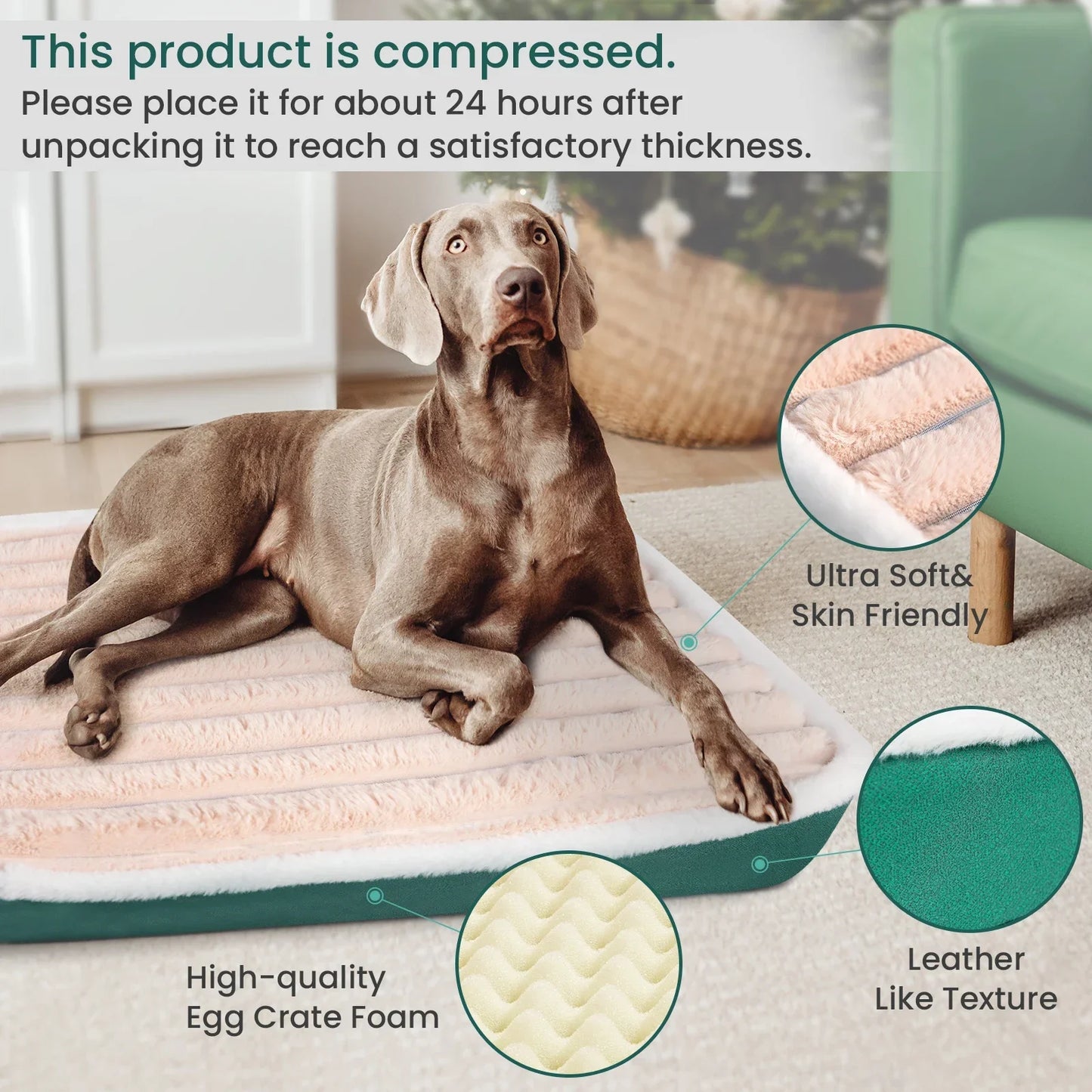 Ultra Plush Orthopedic Dog & Cat Mattress – Removable Cover