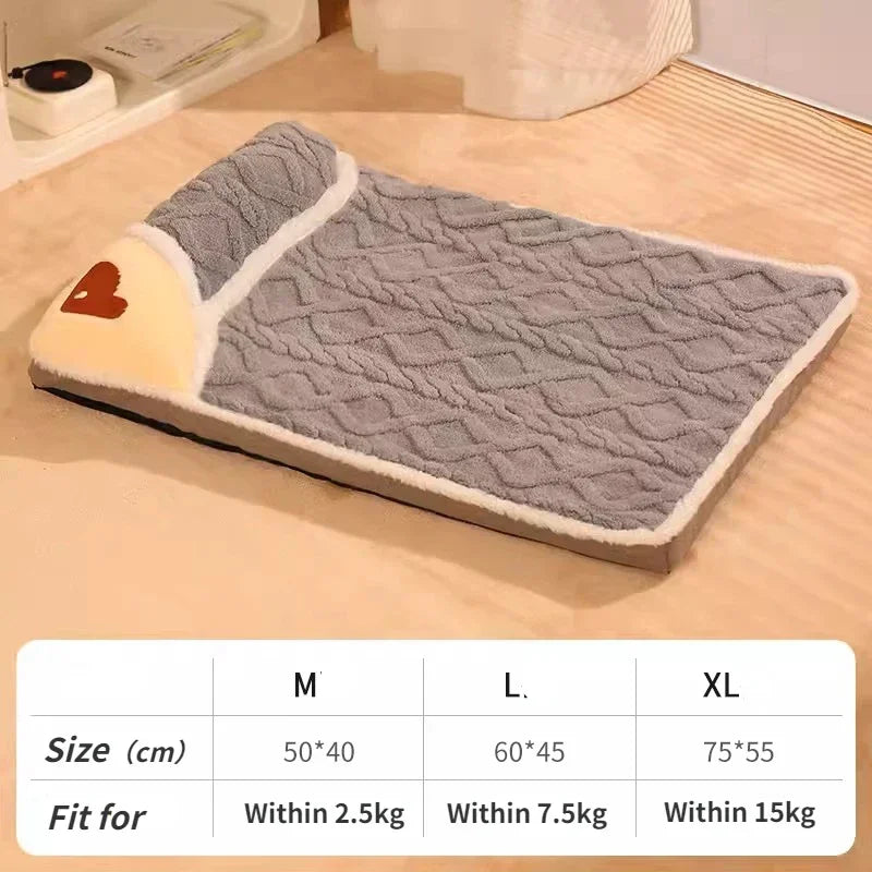 Pet Dog Bed Mat – Detachable Soft House for All Sizes