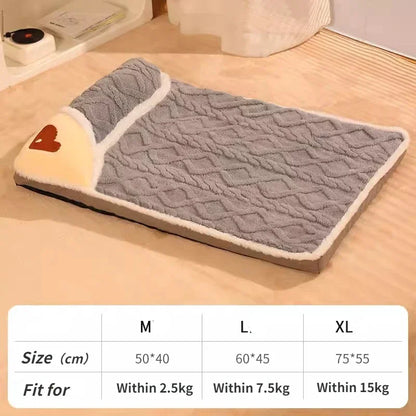 Pet Dog Bed Mat – Detachable Soft House for All Sizes