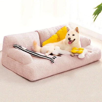 Winter Plush Cat & Dog Bed – Orthopedic Cushion Sofa