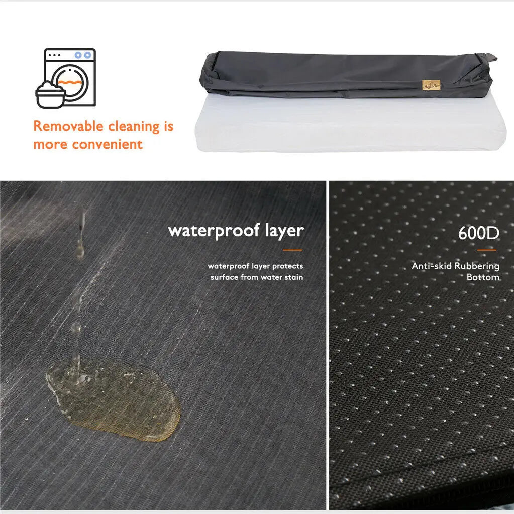 Jumbo Dog Bed – Memory Foam with Washable Waterproof Cover