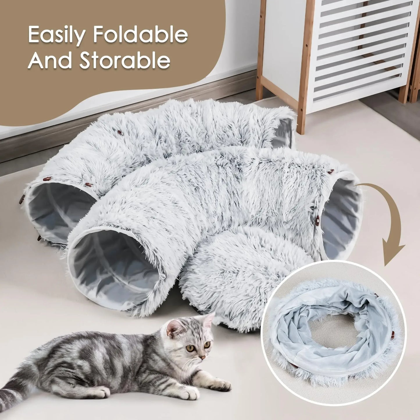 Cat Tunnel Bed – Round Donut Hideaway