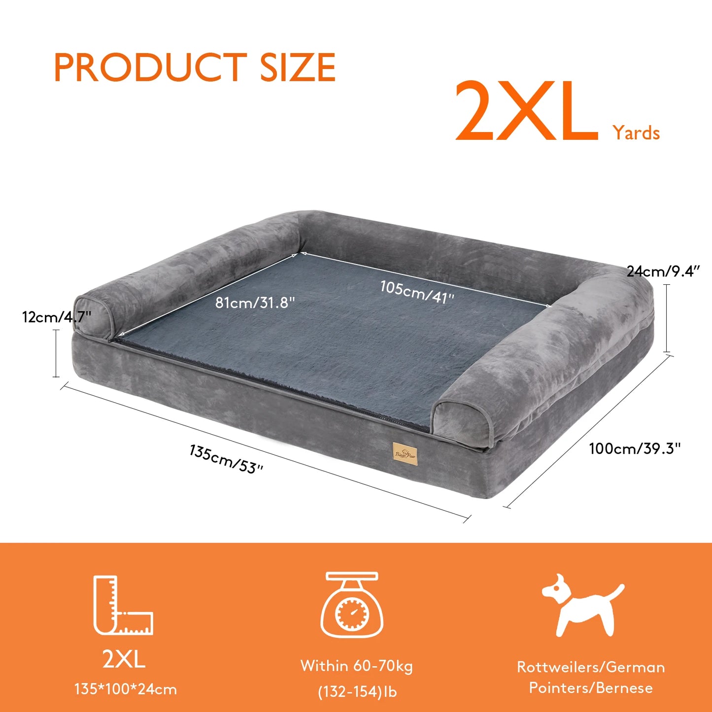 Orthopedic Dog Bed – Extra Large with Washable Cover