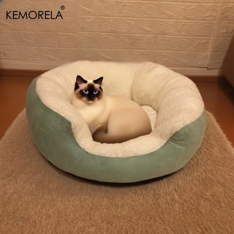 Plush Orthopedic Cat & Dog Bed with Backrest