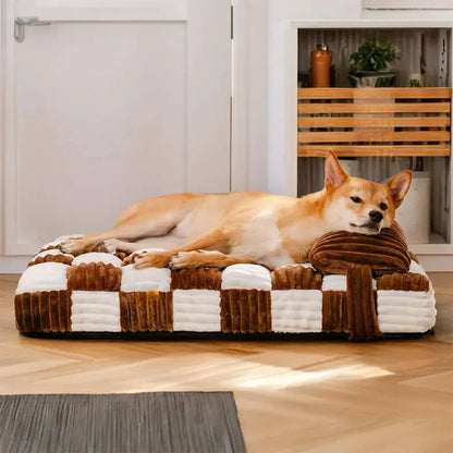 Handmade Plush Dog Bed – Warm Orthopedic Comfort