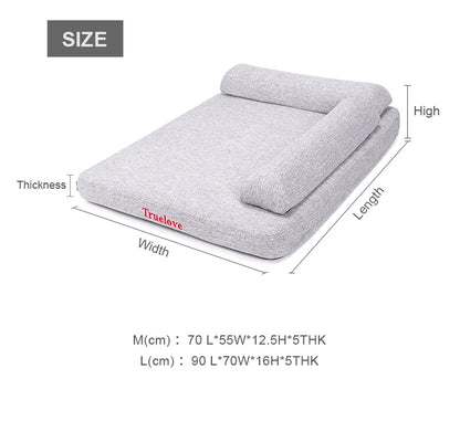 Truelove Orthopedic Pet Bed – Memory Foam with Linen Cover