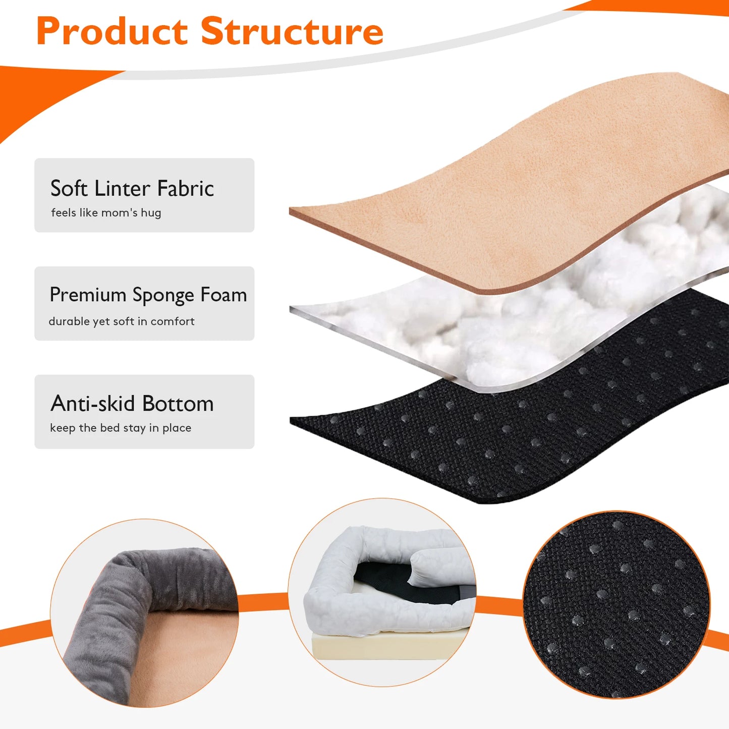 Jumbo Orthopedic Dog Bed – Memory Foam Bolster Sofa