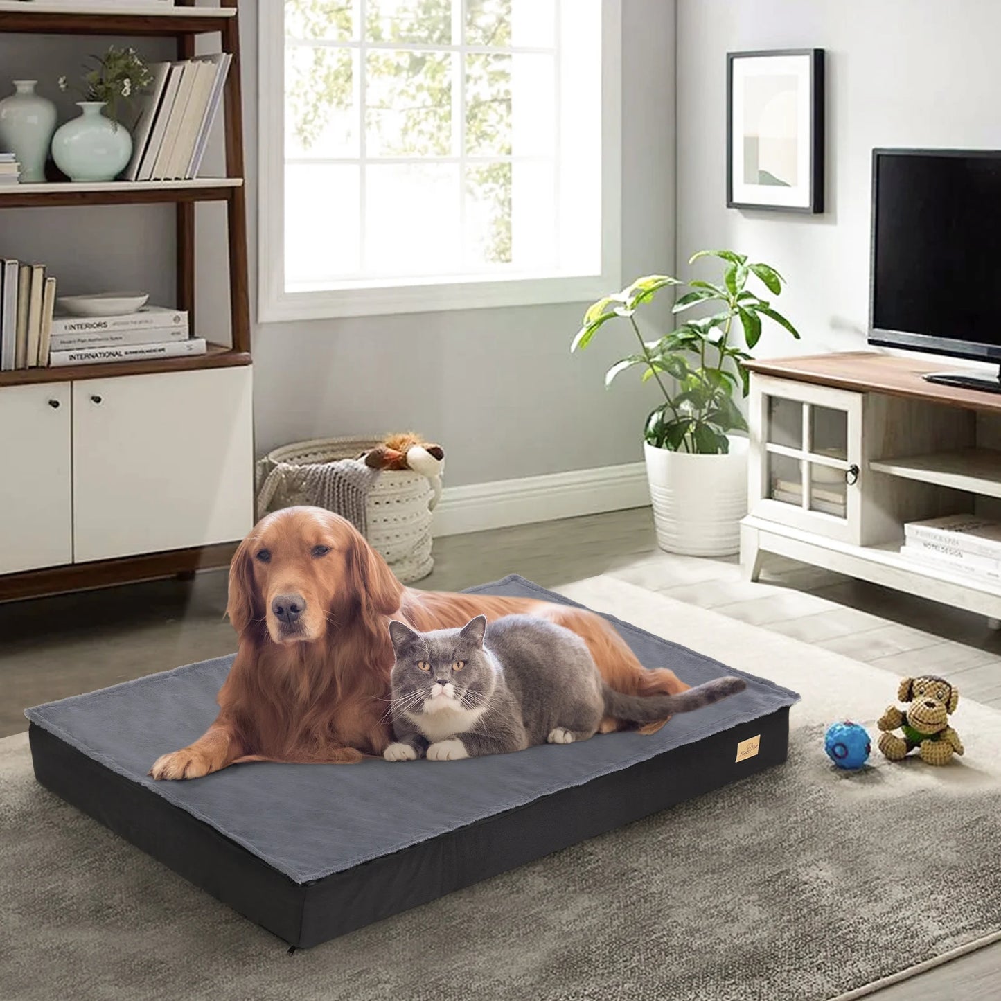 Jumbo Dog Bed – Memory Foam with Washable Waterproof Cover