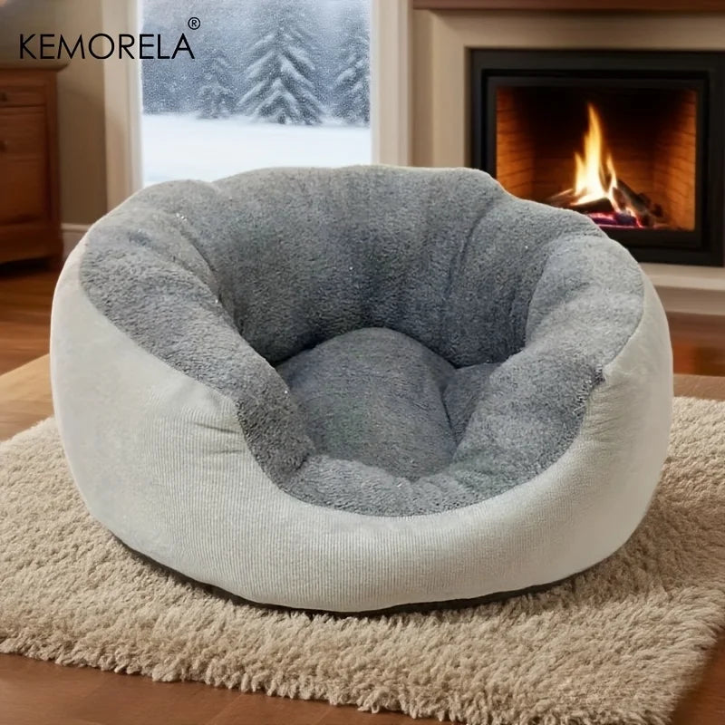 Plush Orthopedic Cat & Dog Bed with Backrest