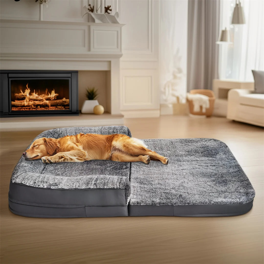 Giant Human-Size Dog Bed – 180cm Foldable Orthopedic