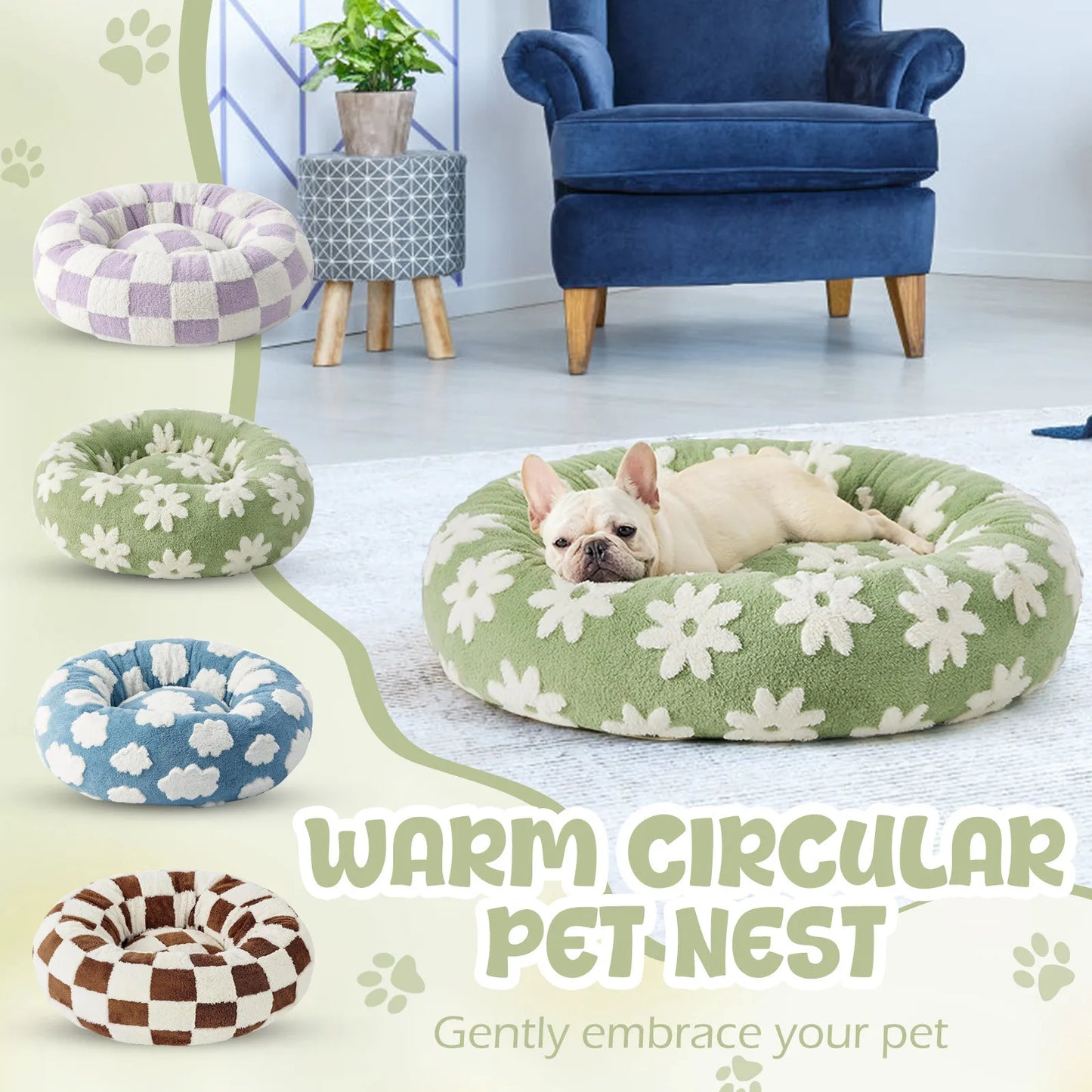 Sky Clouds Dog Bed – Cozy Orthopedic Plush Sofa