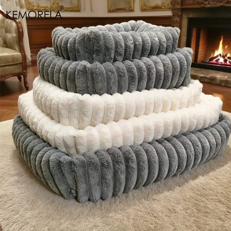 Orthopedic Plush Dog Bed – High-Resilience Foam