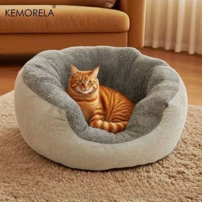 Plush Orthopedic Cat & Dog Bed with Backrest